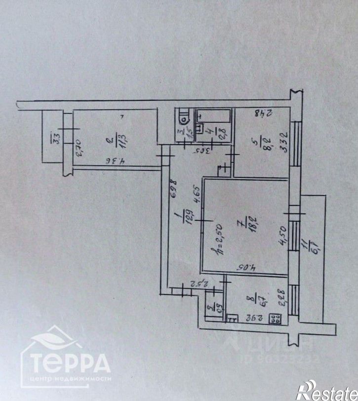 3-комн квартира улица 9-го Мая, 88,  д. 88