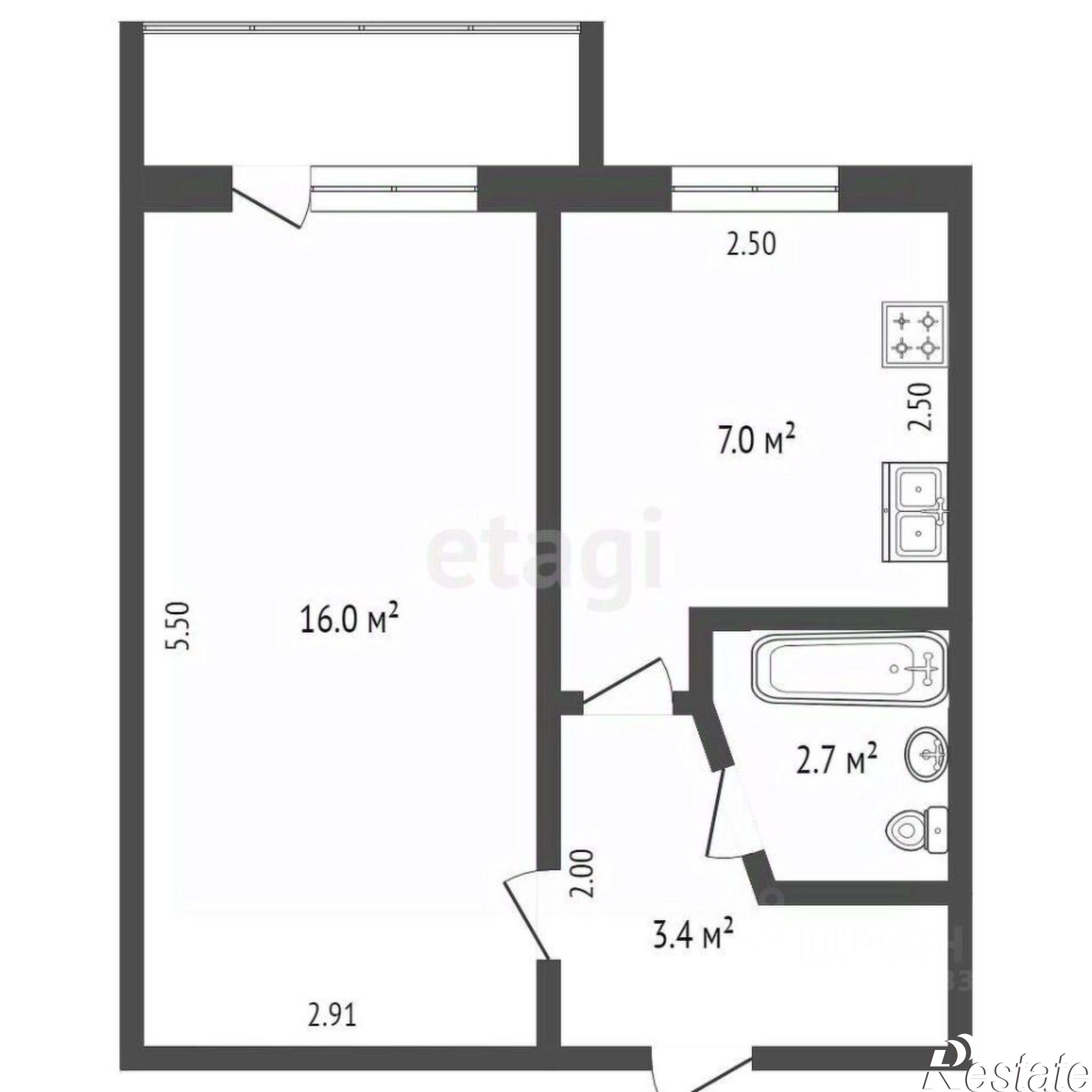 Купить квартиру за 4 600 000 рублей на улица 60-летия Октября, 22А