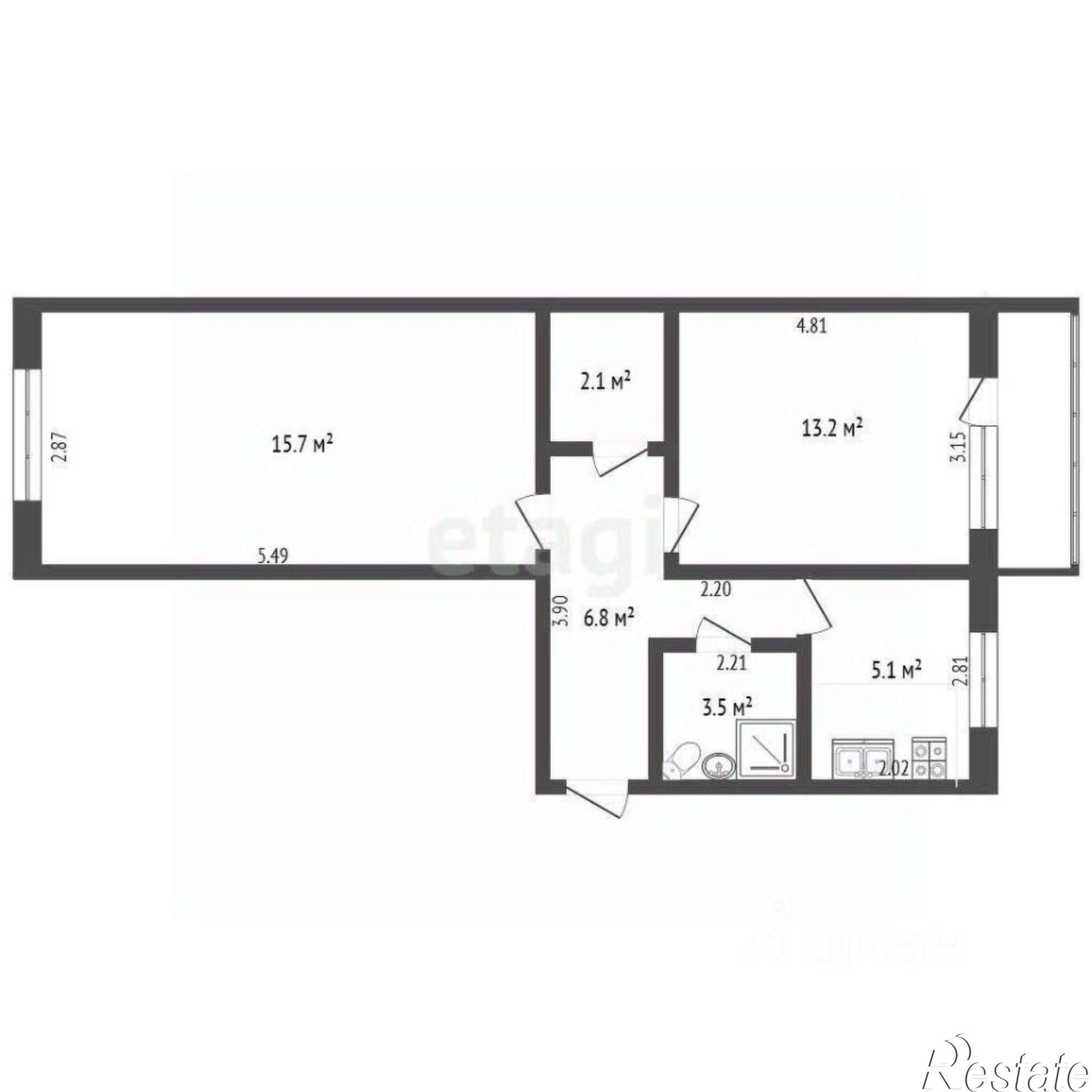 Купить квартиру за 6 600 000 рублей на улица Некрасова, 92