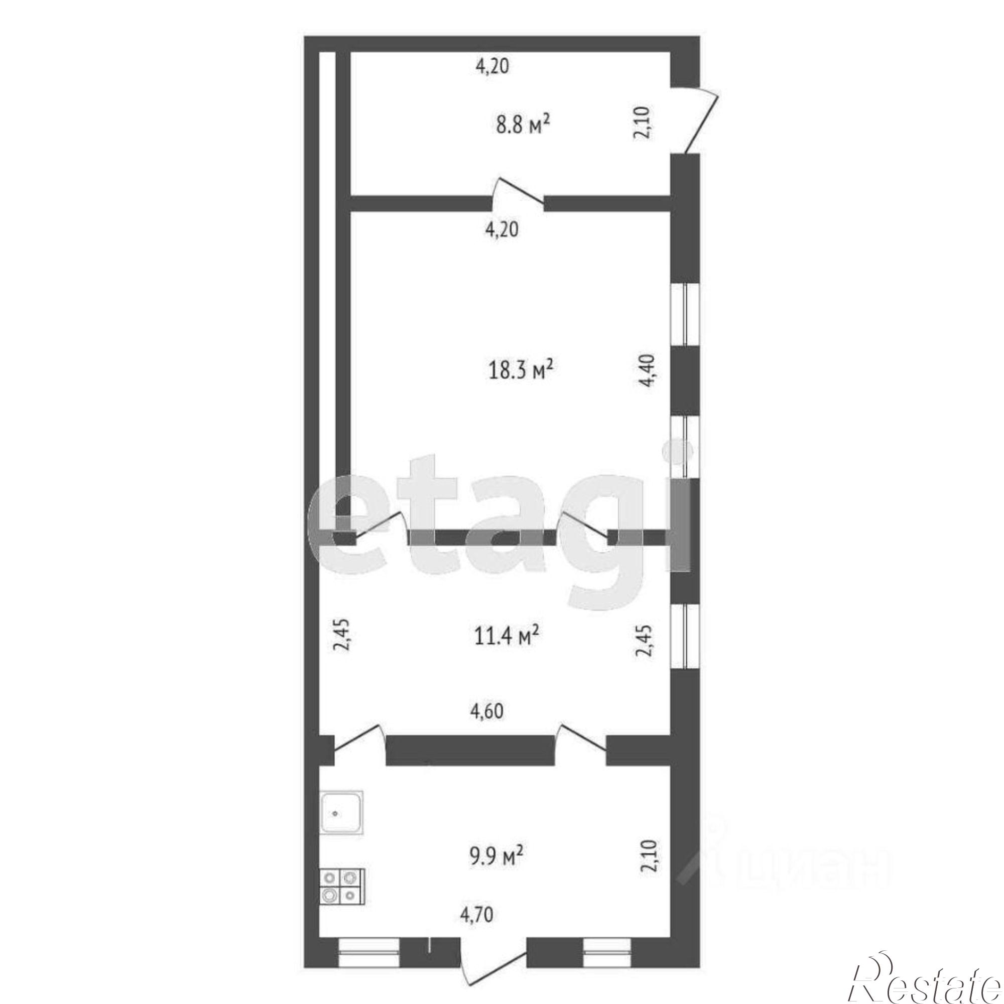 Купить квартиру за 6 200 000 рублей на Приморская улица, 12