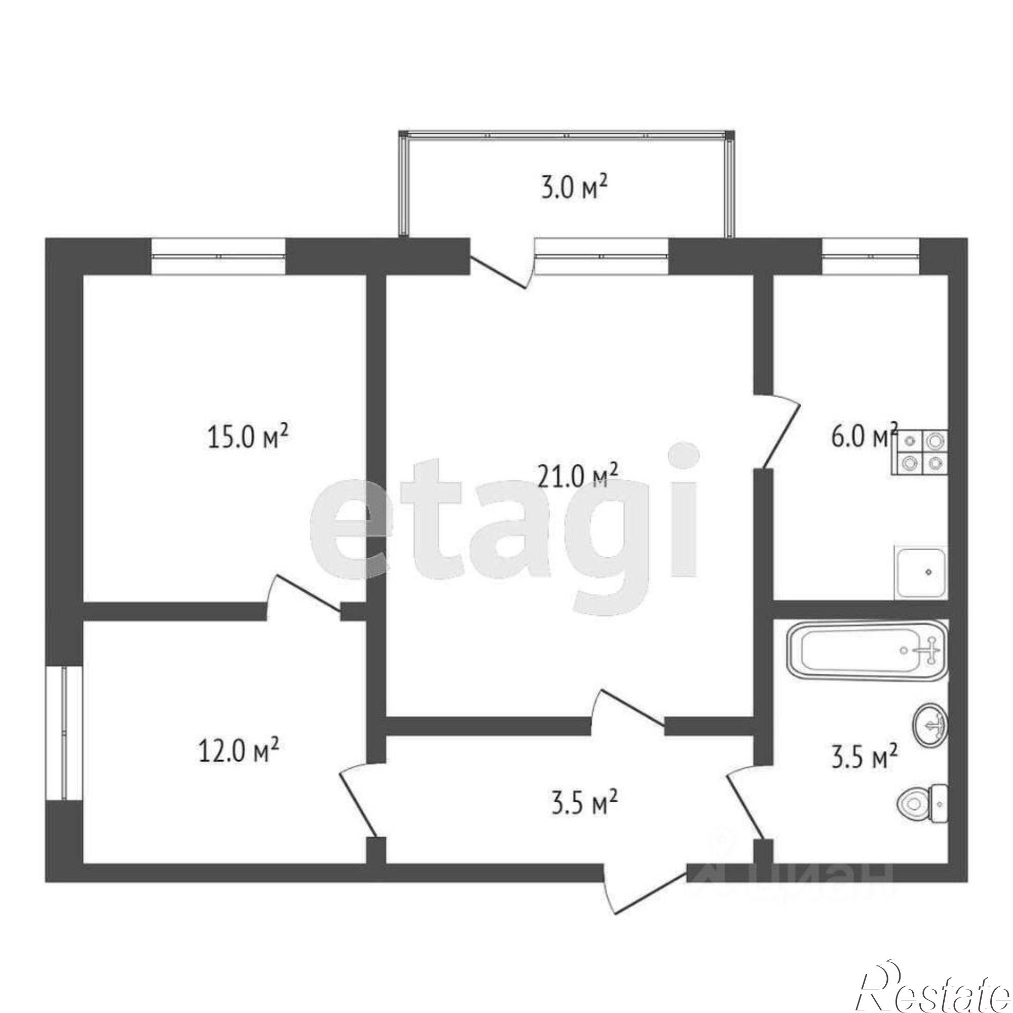 Купить квартиру за 7 600 000 рублей на ул Некрасова, 70
