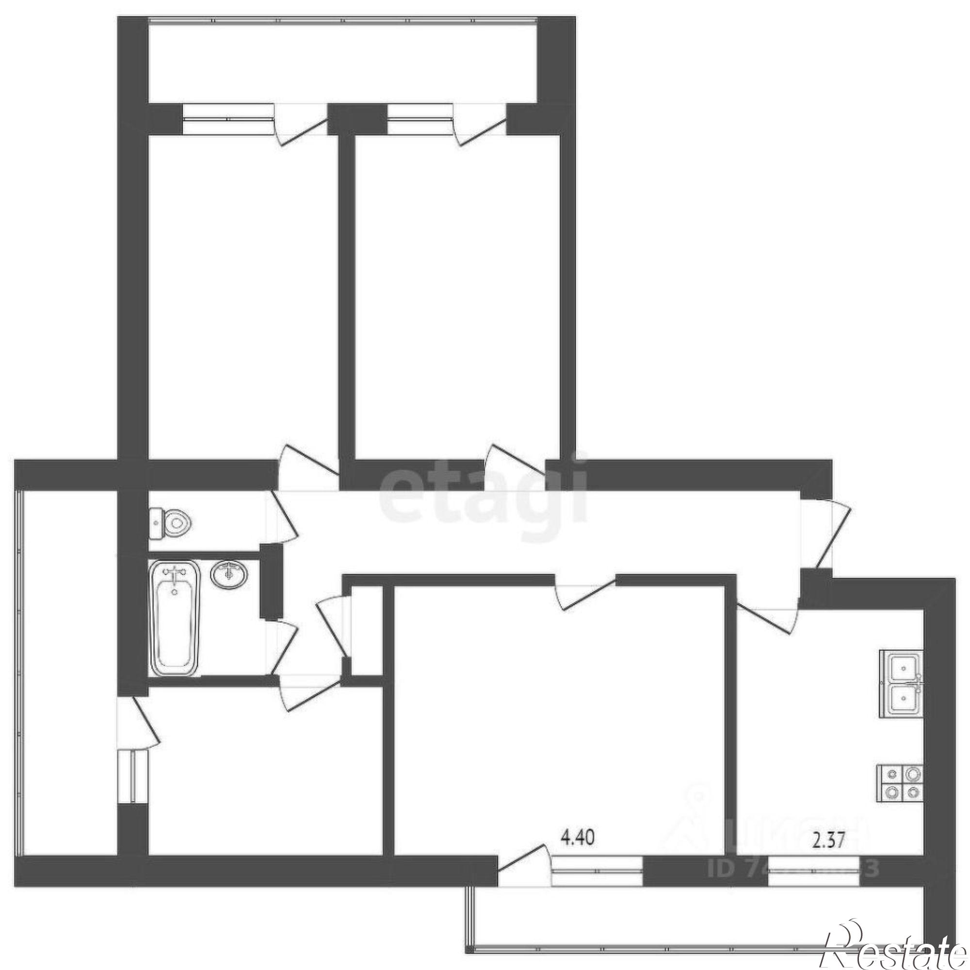 Купить квартиру за 14 000 000 рублей на ул Колхозная, 23