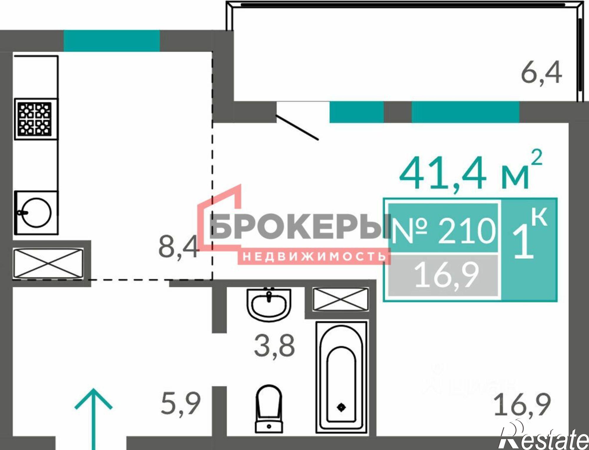 Купить квартиру за 11 200 000 рублей на Симферопольская улица, 2Ц