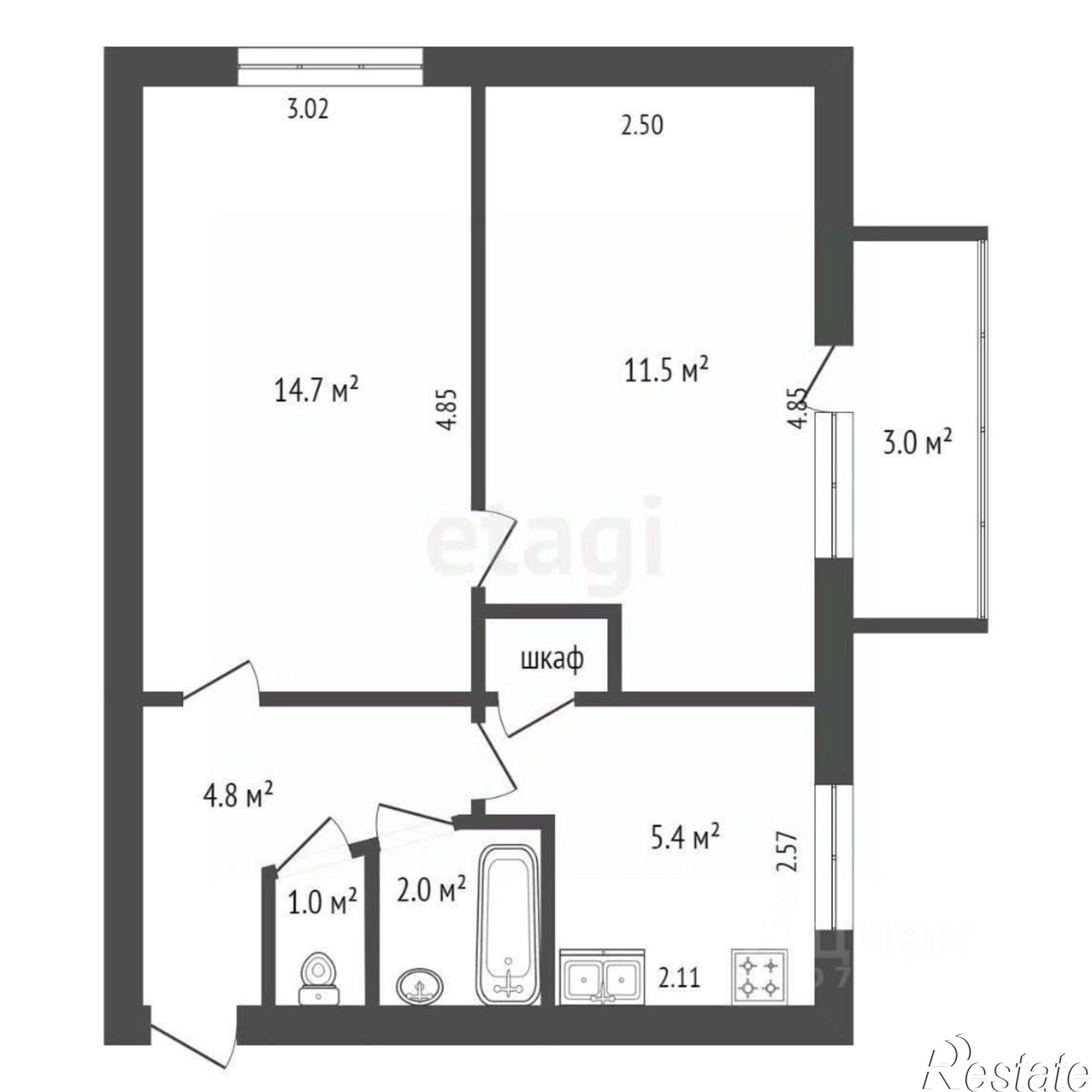 Купить квартиру за 3 500 000 рублей на ул Героев-Десантников, 3
