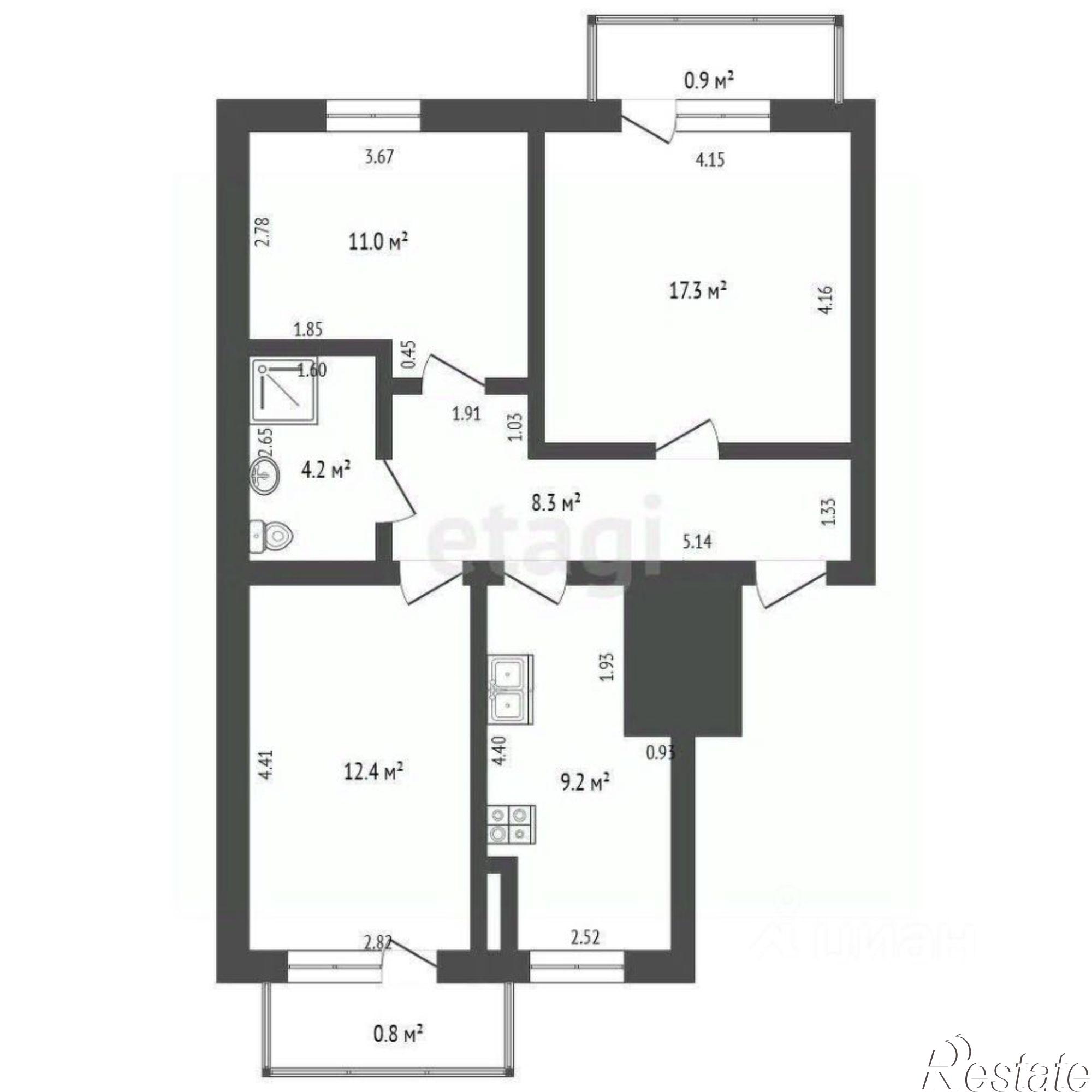 Купить квартиру за 8 550 000 рублей на улица 60 лет ВЛКСМ, 26