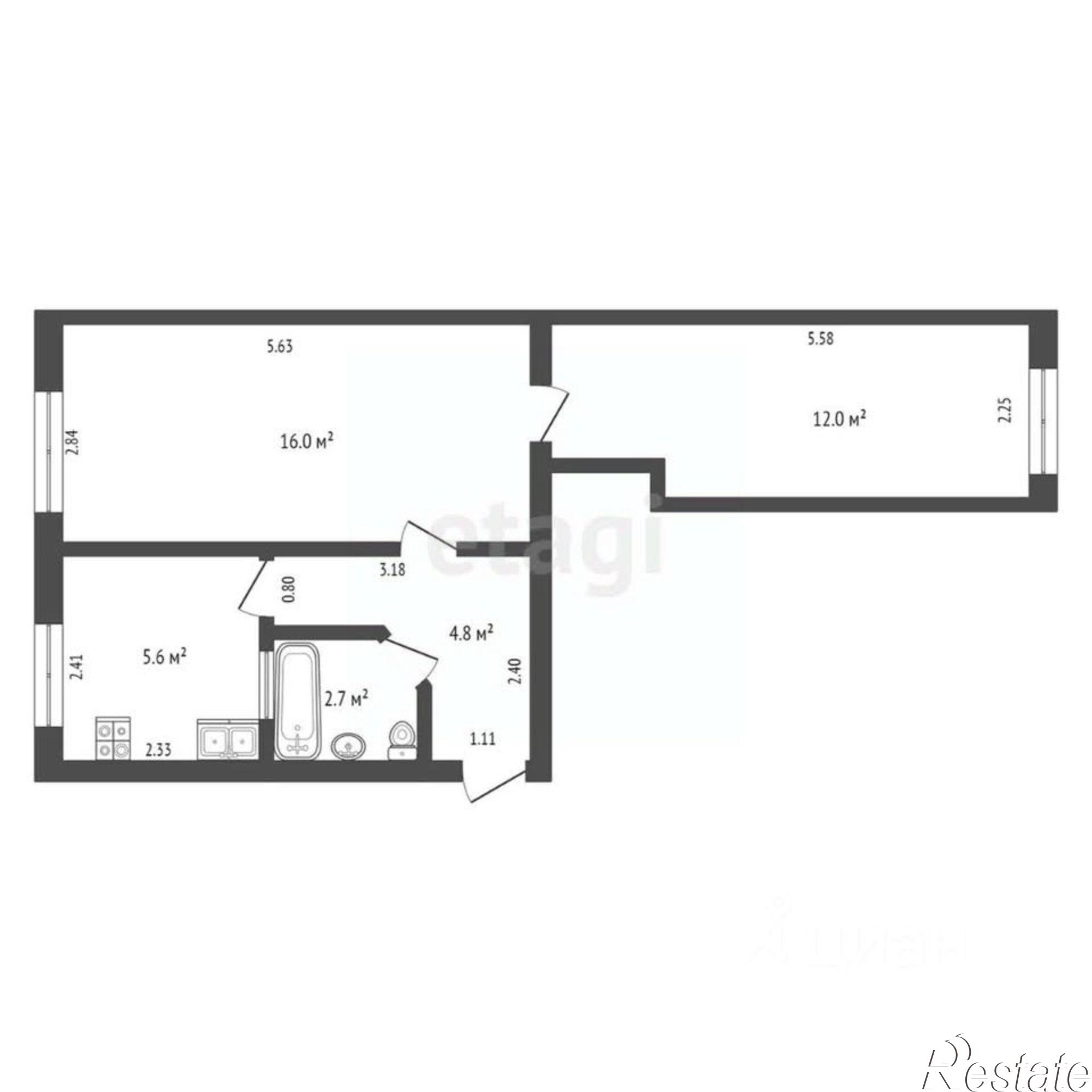 Купить квартиру за 6 400 000 рублей на ул Островского, 46/23