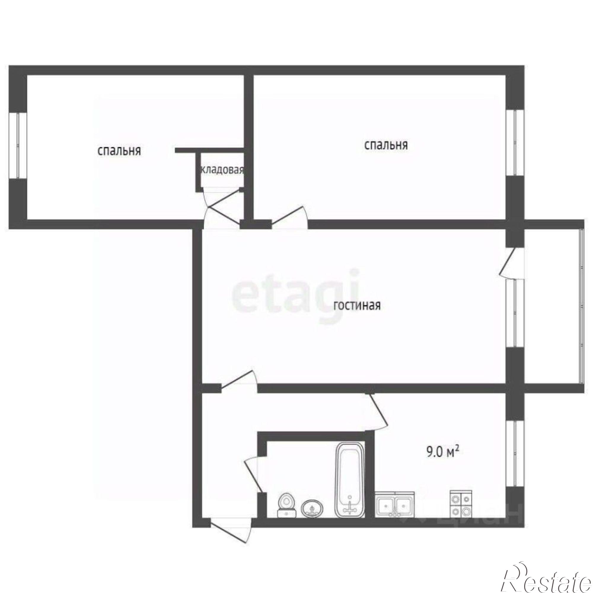 Купить квартиру за 6 990 000 рублей на ул Интернациональная, 118