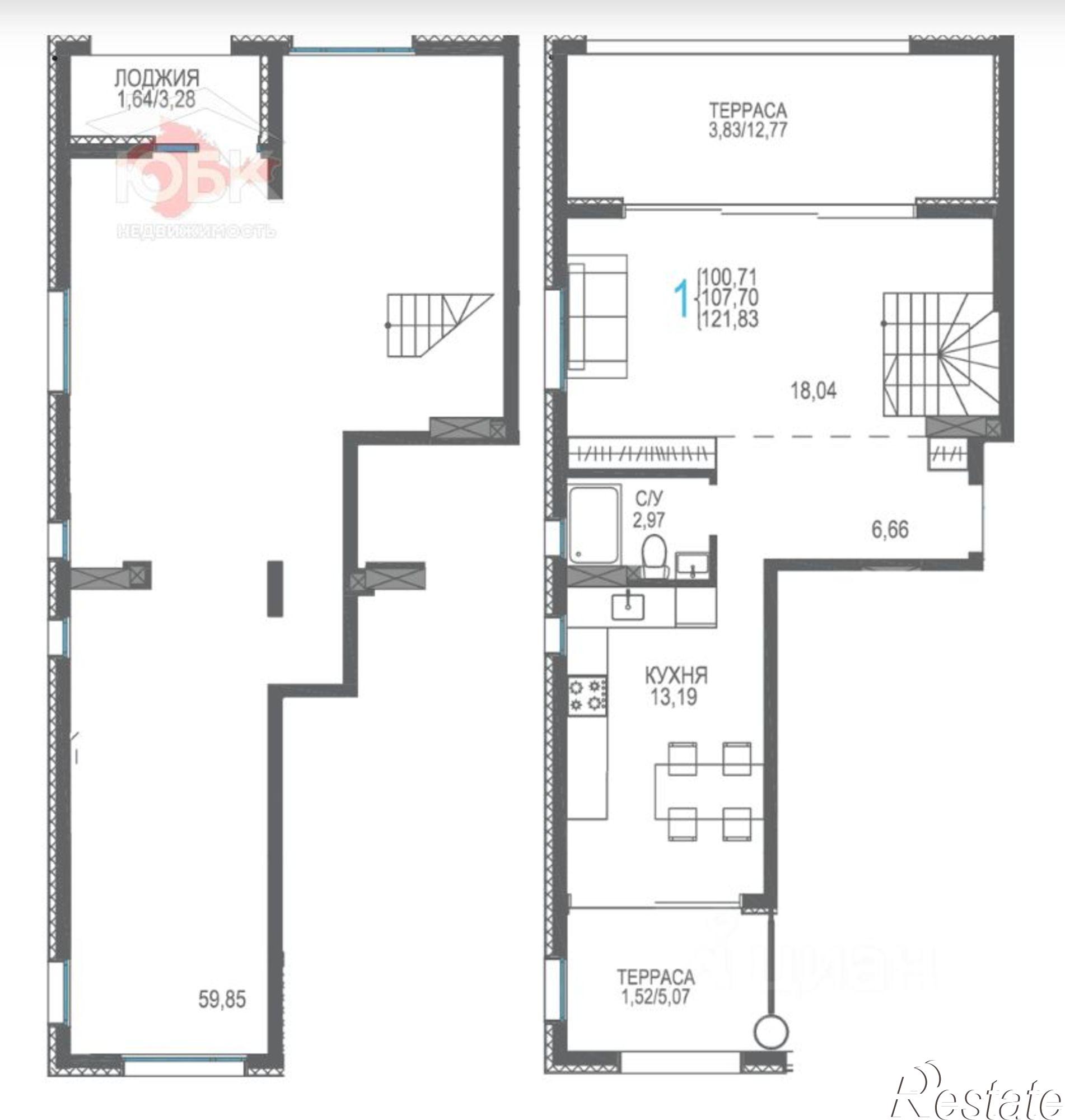 Купить квартиру за 19 387 000 рублей на Симферопольская улица, 2М