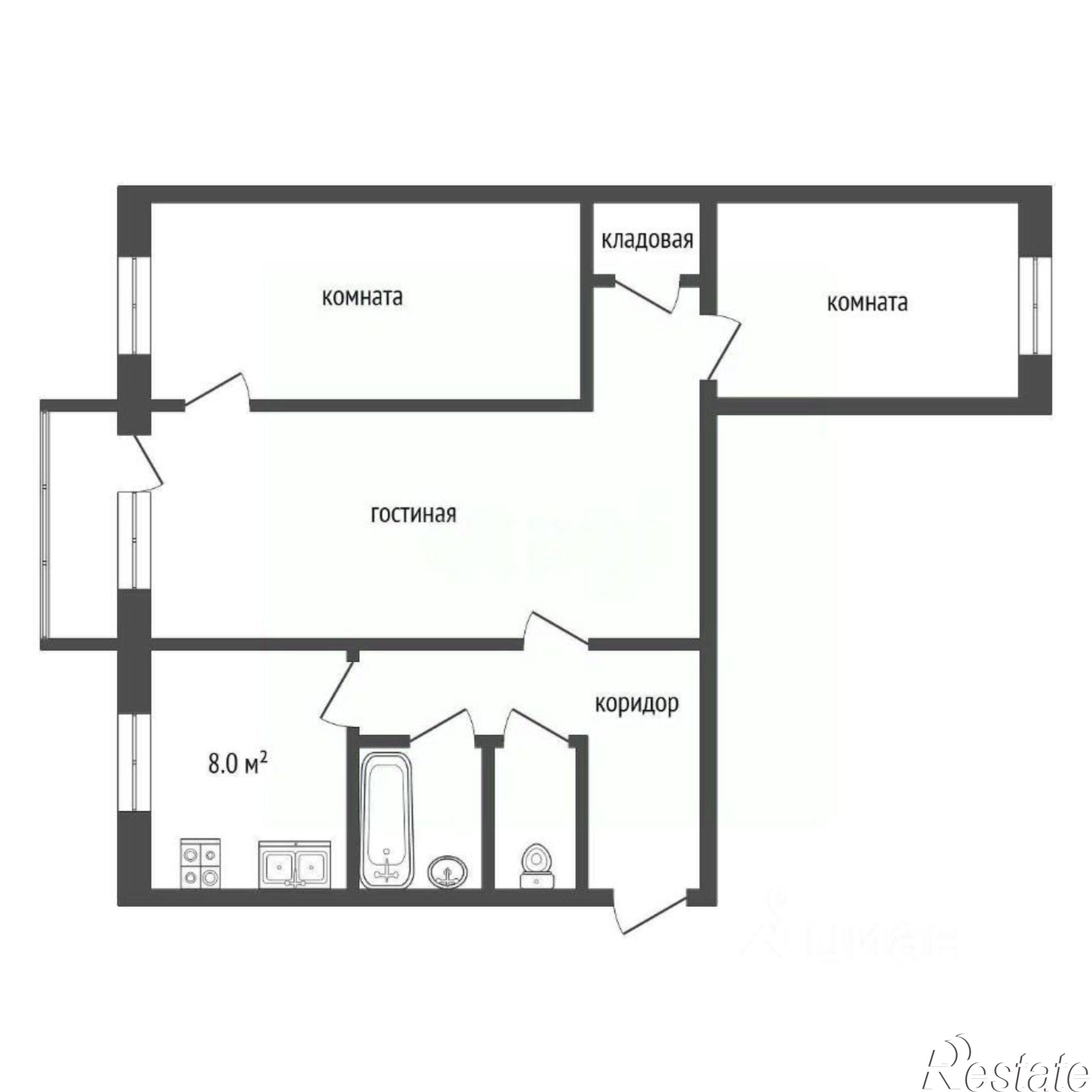 Купить квартиру за 9 500 000 рублей на пр-кт Победы, 38
