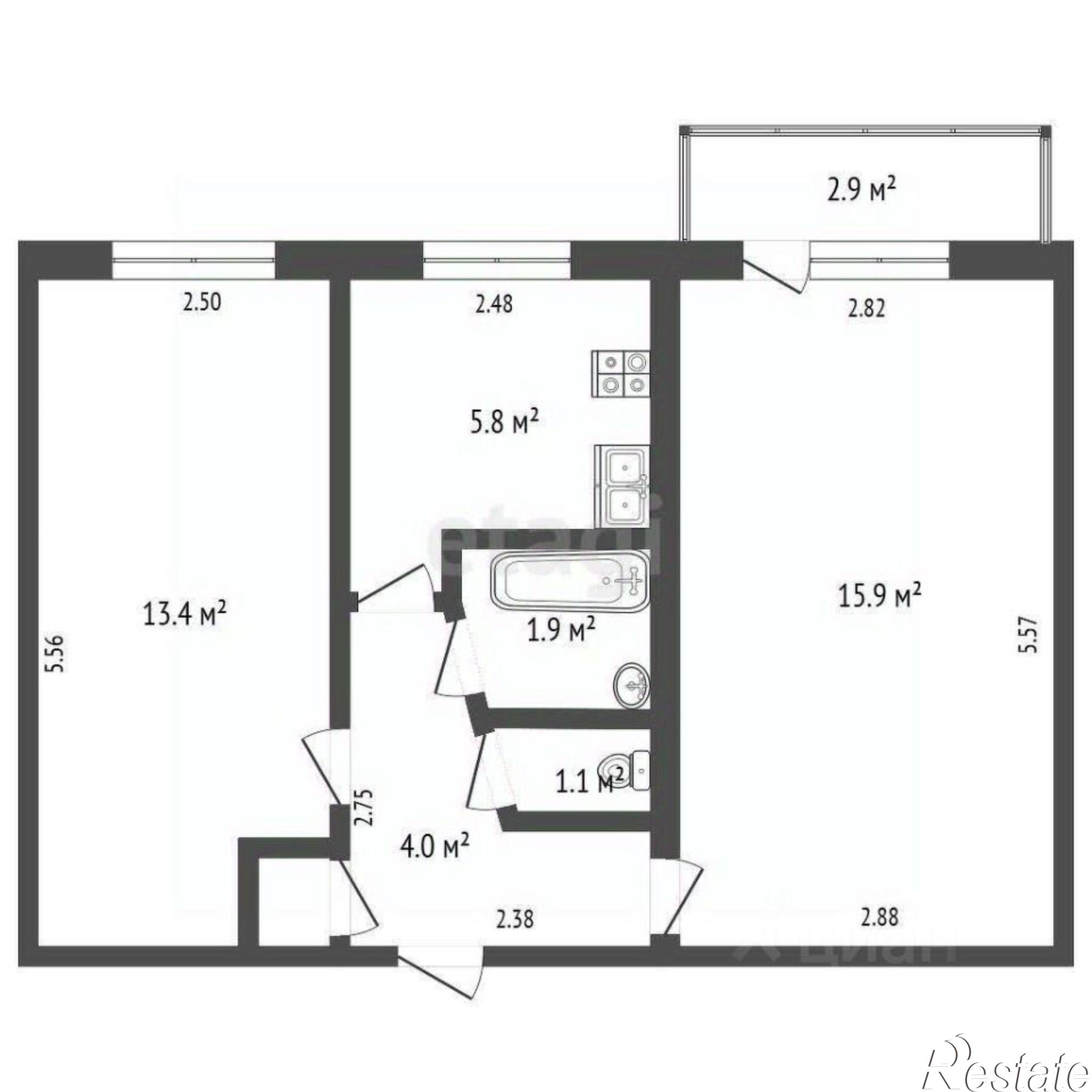 Купить квартиру за 7 300 000 рублей на ул Некрасова, 70