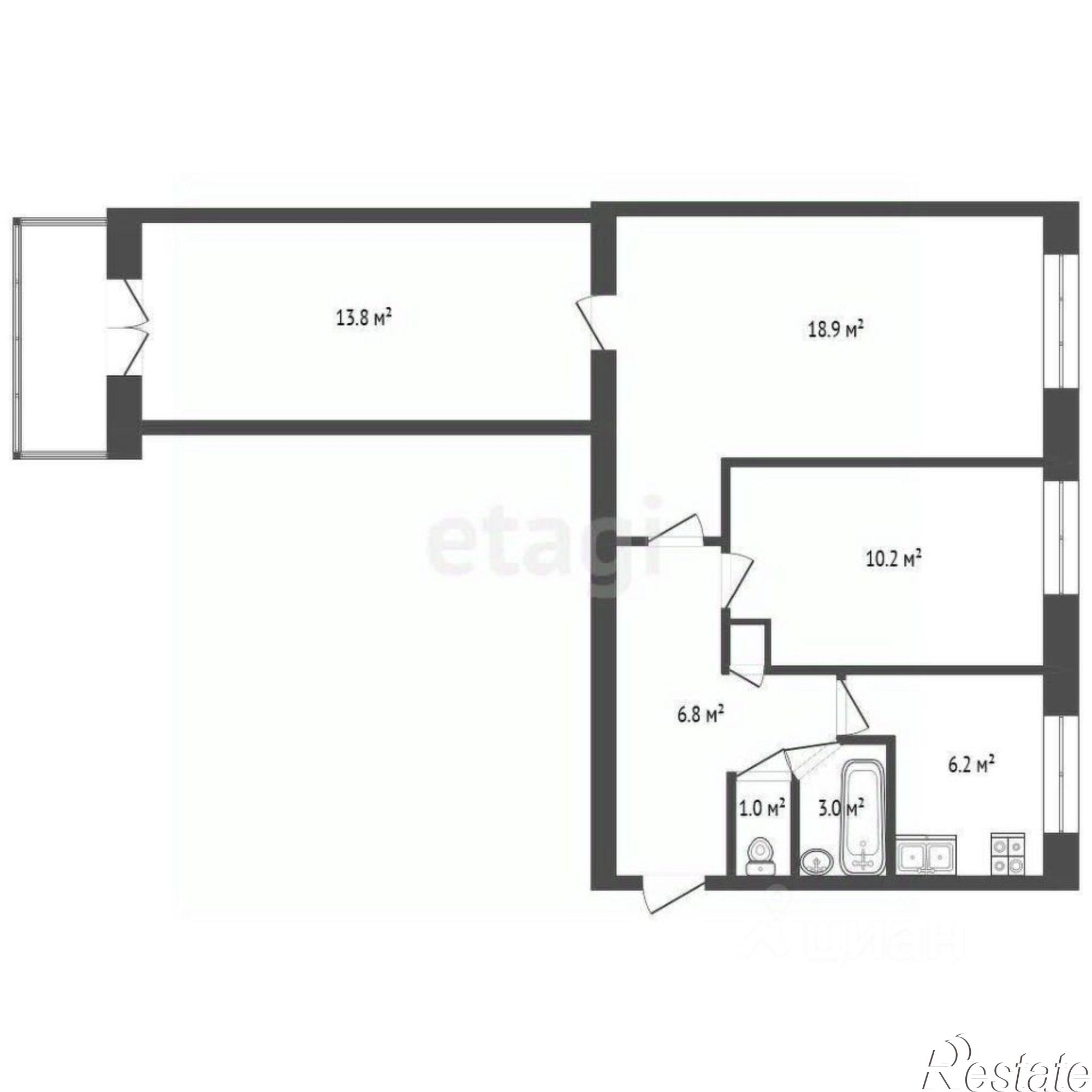 Купить квартиру за 8 300 000 рублей на ул Дмитрия Ульянова, 19Б