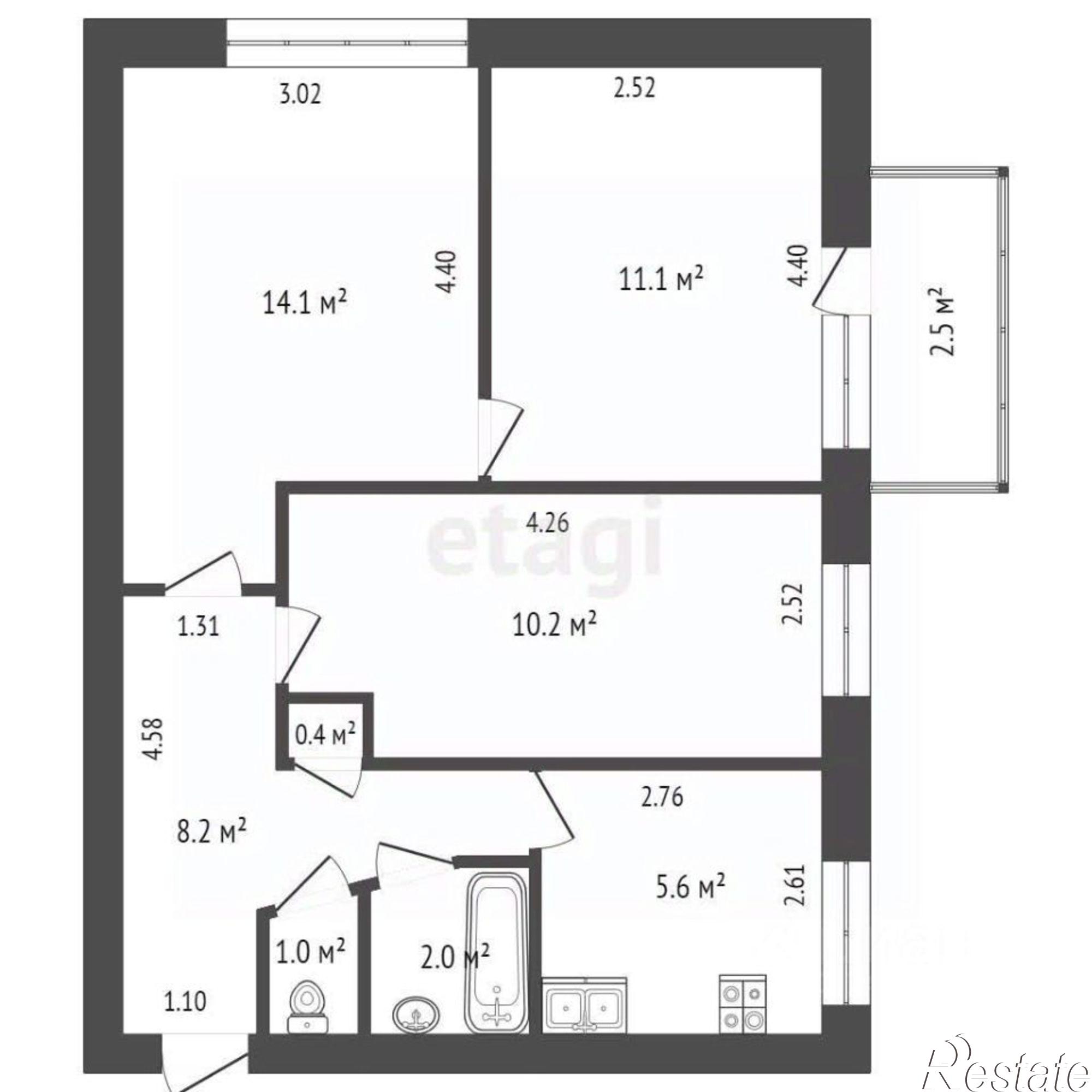 Купить квартиру за 8 100 000 рублей на пр-кт Победы, 89