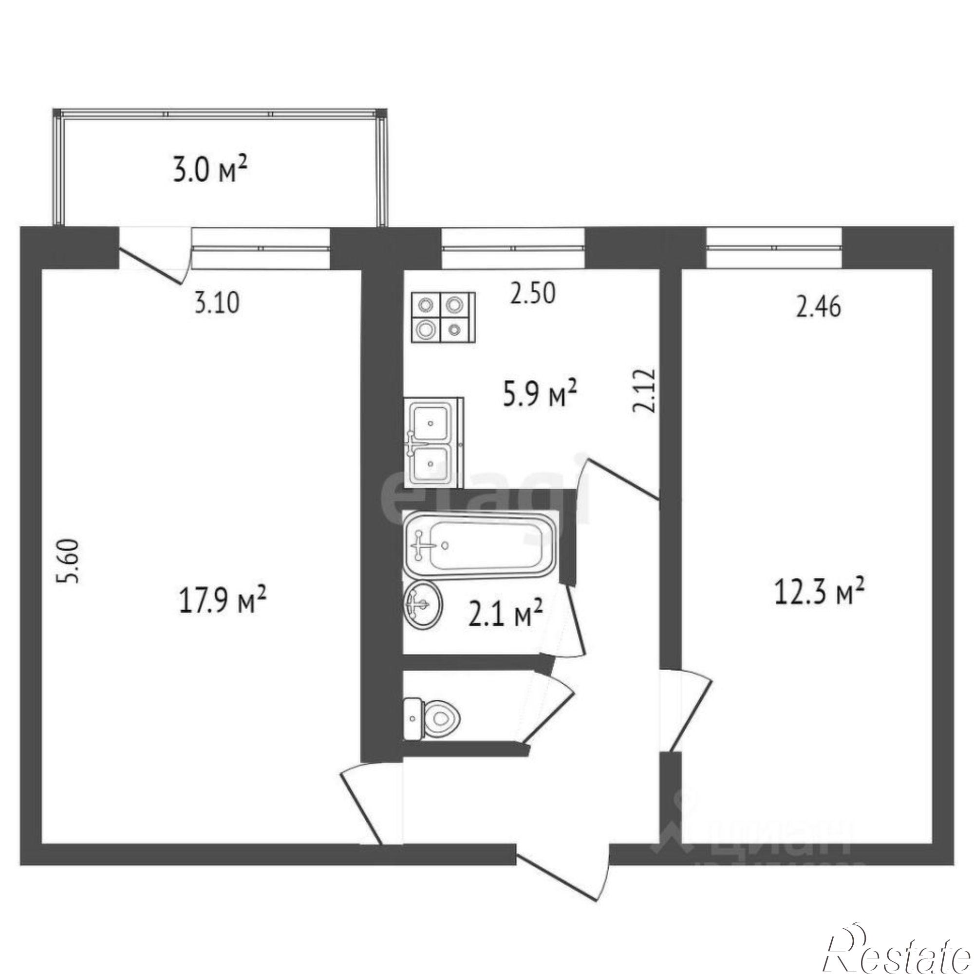 Купить квартиру за 7 800 000 рублей на улица Некрасова, 70