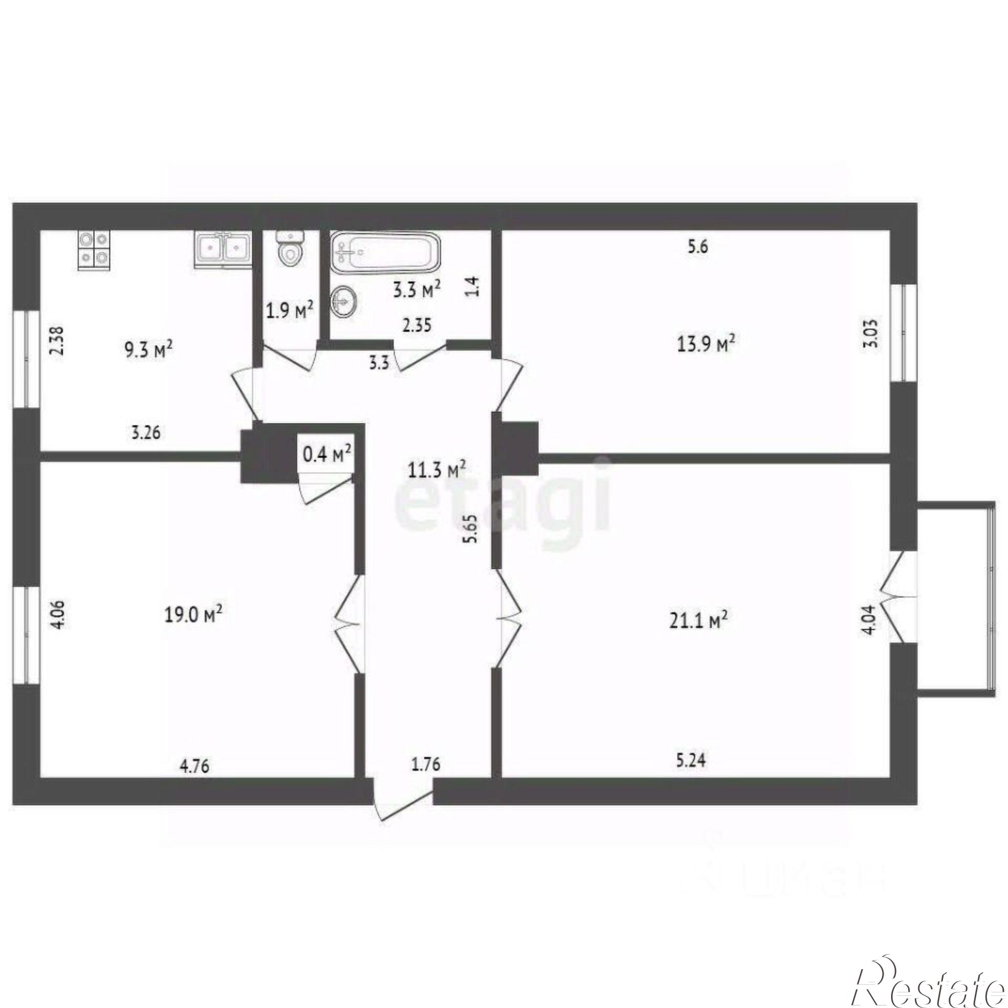 Купить квартиру за 11 100 000 рублей на ул Фрунзе, 20