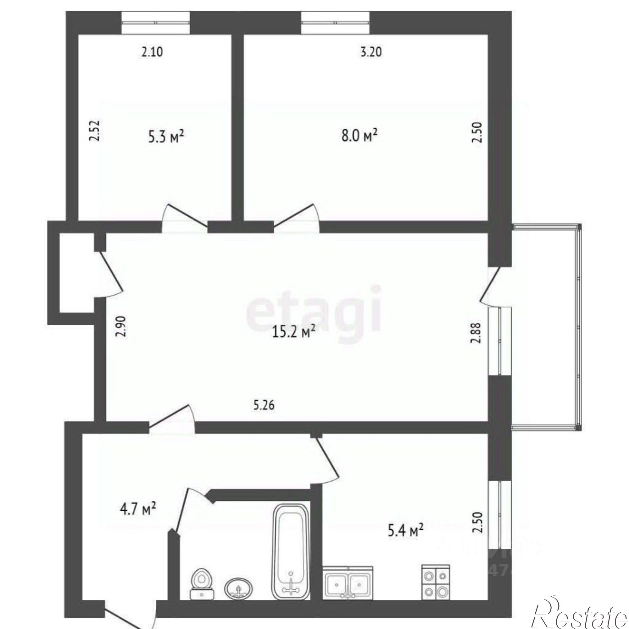 Купить квартиру за 5 500 000 рублей на ул им.9-го Мая, 38/3