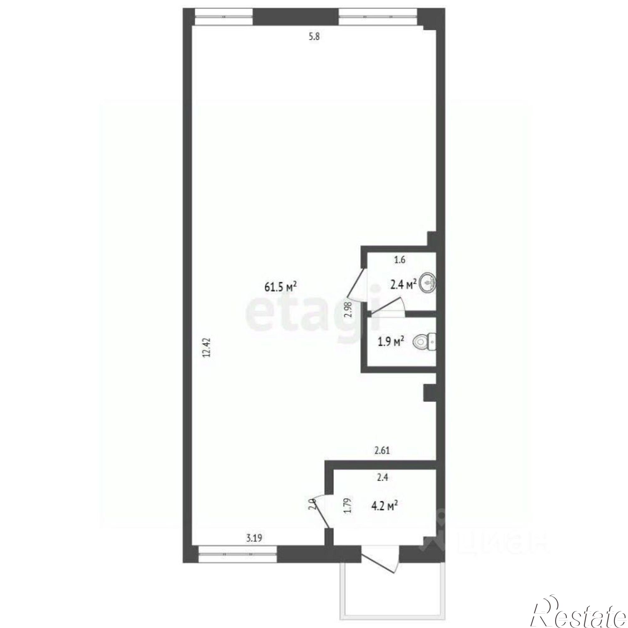 Купить офис, помещение под офис за 13 000 000 рублей на проспект Ленина, 49