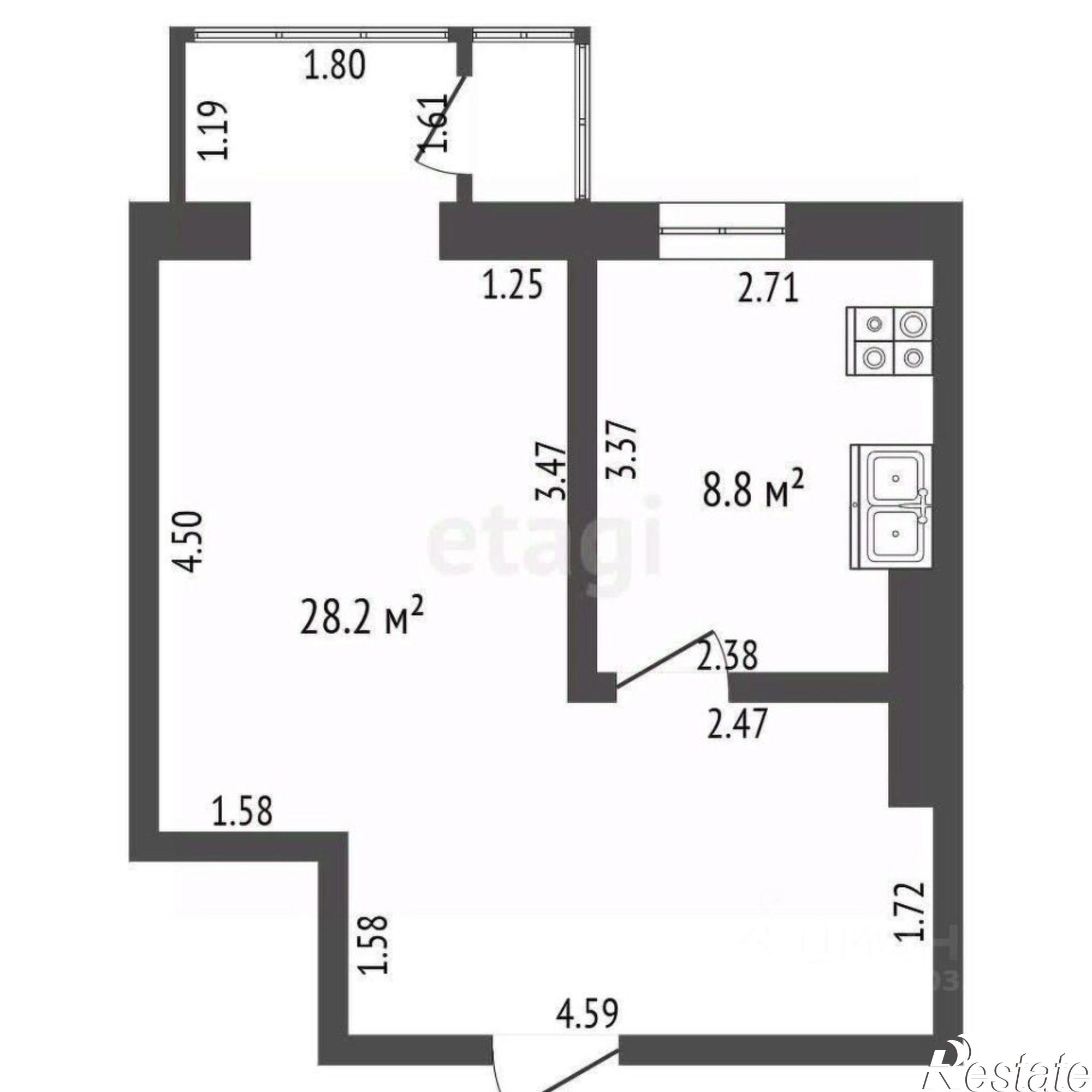 Купить квартиру за 5 570 000 рублей на пр-кт Победы, 38