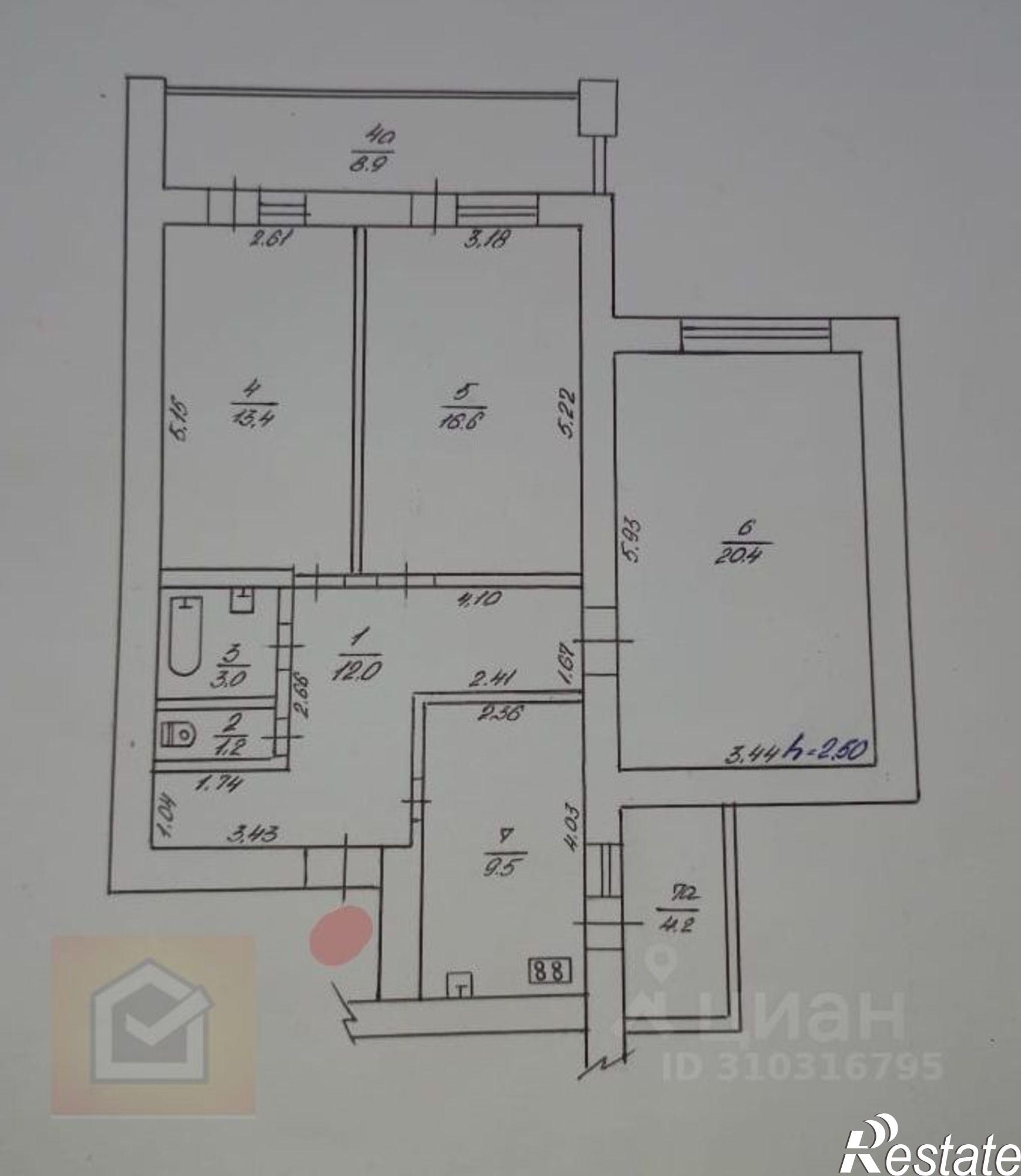 Купить квартиру за 9 300 000 рублей на улица 9-го Мая, 53