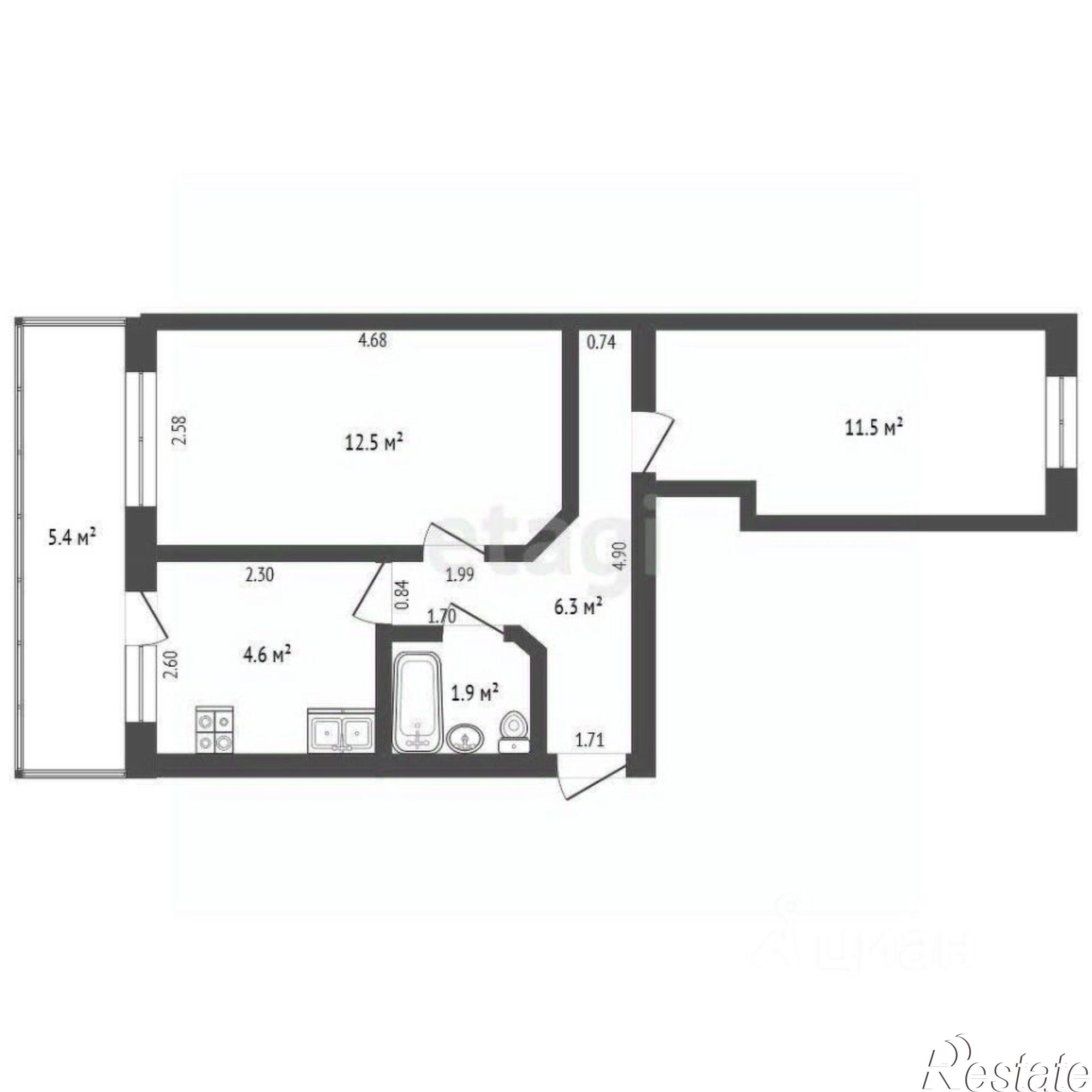 Купить квартиру за 6 300 000 рублей на улица Фрунзе, 23Б