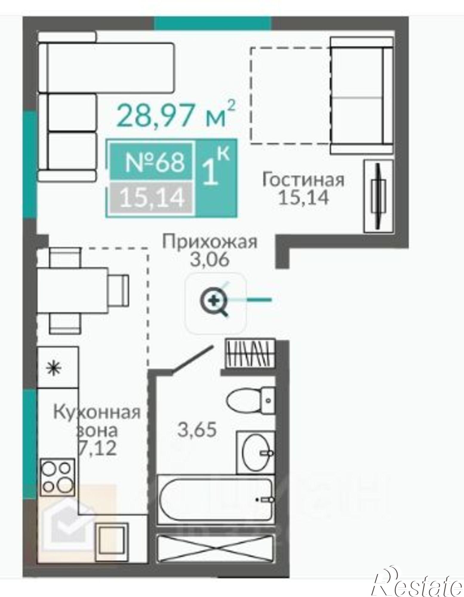 Купить квартиру за 6 600 000 рублей на ул Симферопольская, 2