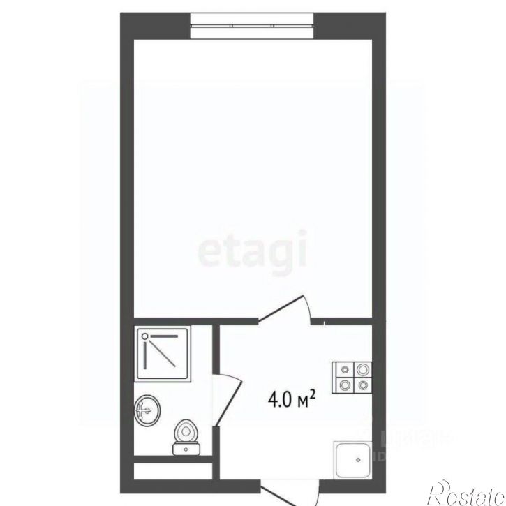 1-комн квартира улица Фрунзе, 23Б,  д. 23Б