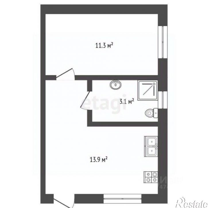 1-комн квартира ул Желябова, 31,  д. 31
