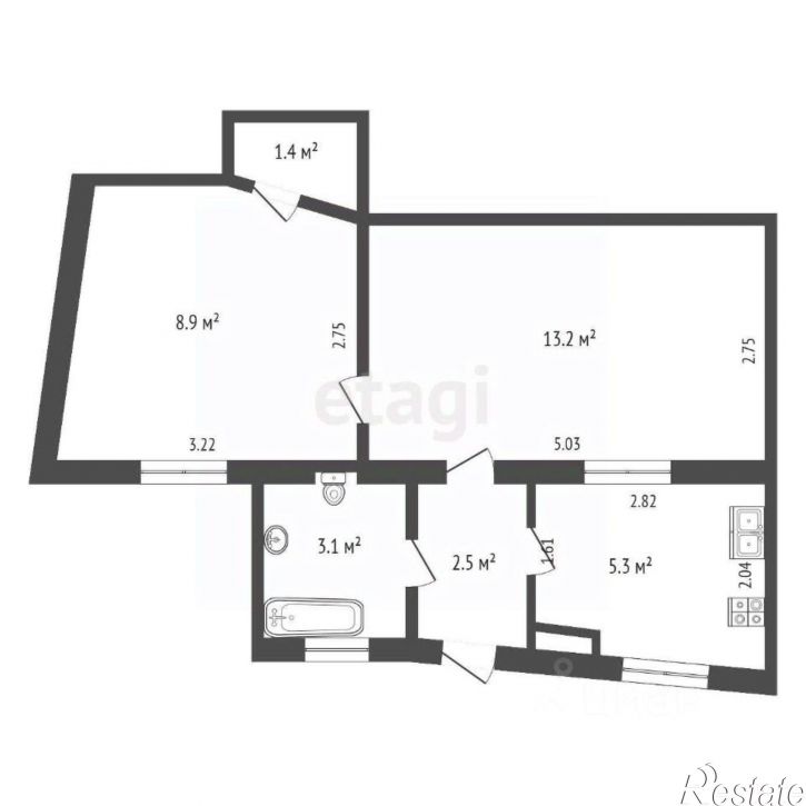 2-комн квартира улица Володарского, 18,  д. 18