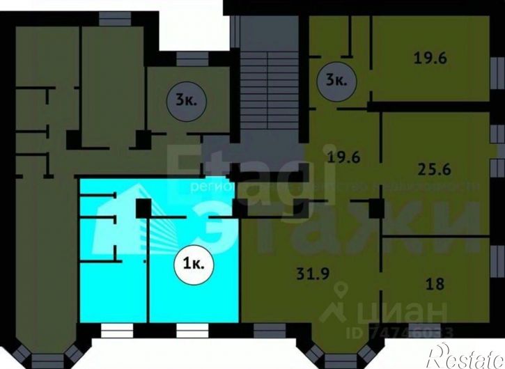 1-комн квартира пр-кт Победы, 38,  д. 38