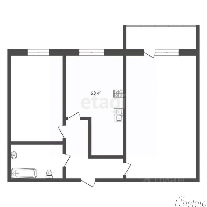 2-комн квартира ул Некрасова, 70,  д. 70