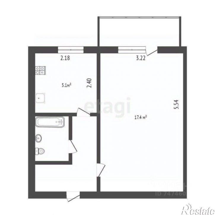 1-комн квартира улица Некрасова, 92,  д. 92