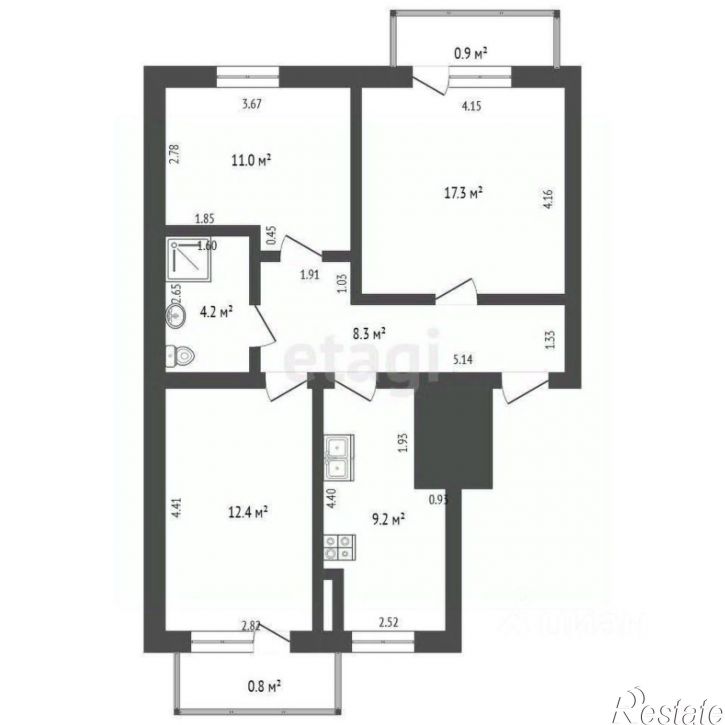 3-комн квартира улица 60 лет ВЛКСМ, 26,  д. 26