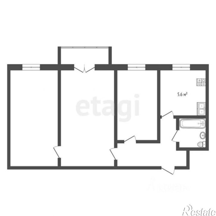 3-комн квартира ул Фрунзе, 77,  д. 77