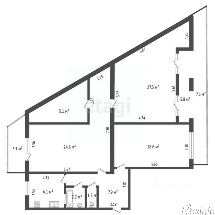 3-комн квартира ул им.60-летия ВЛКСМ, 26,  д. 26