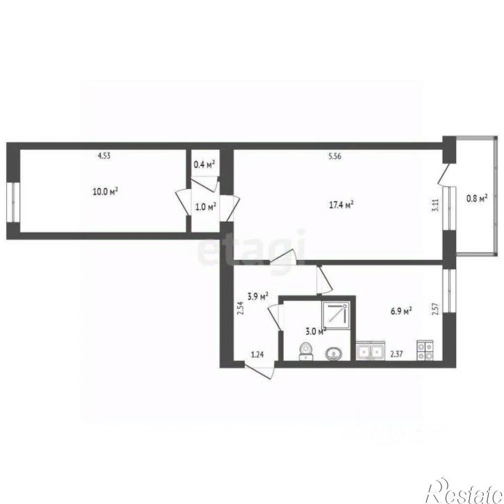 2-комн квартира улица Демышева, 99,  д. 99