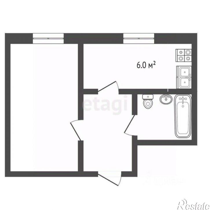 1-комн квартира ул Фрунзе, 20,  д. 20