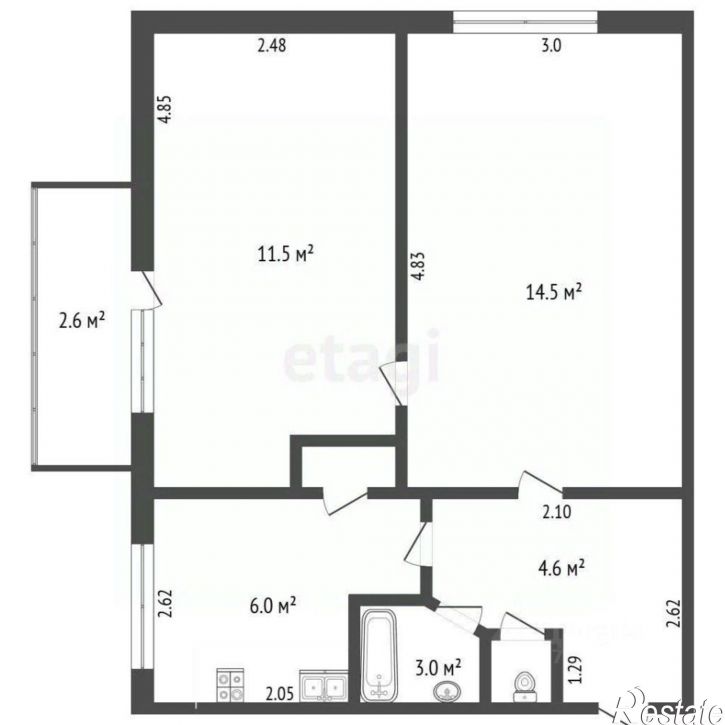 2-комн квартира Советский проезд, 4,  д. 4