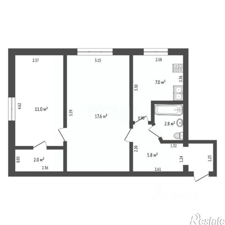 2-комн квартира пр-кт Победы, 38,  д. 38