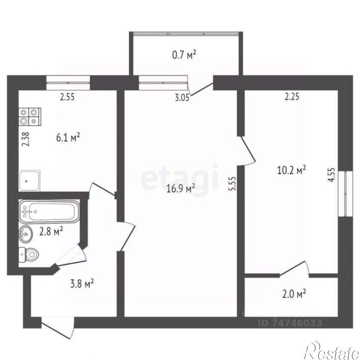 2-комн квартира ул Фрунзе, 20,  д. 20