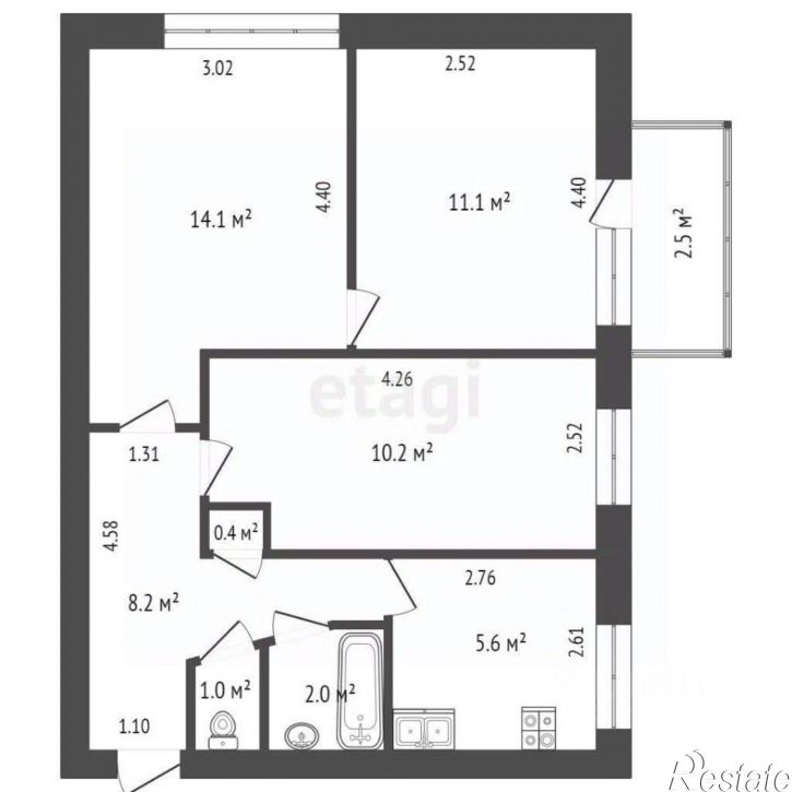 3-комн квартира пр-кт Победы, 89,  д. 89