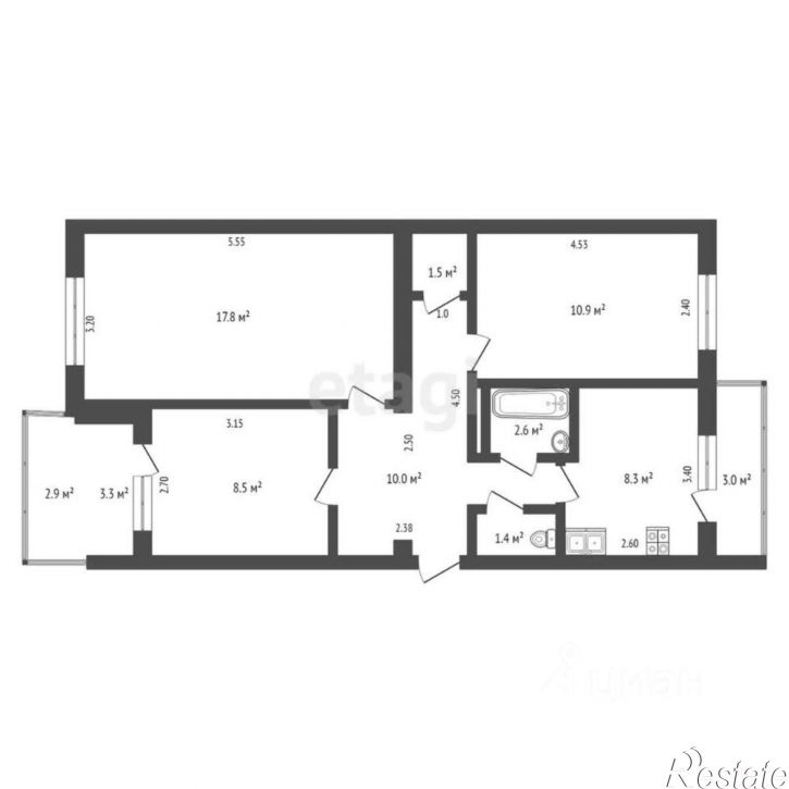 3-комн квартира ул им.Гайдара, 42,  д. 42