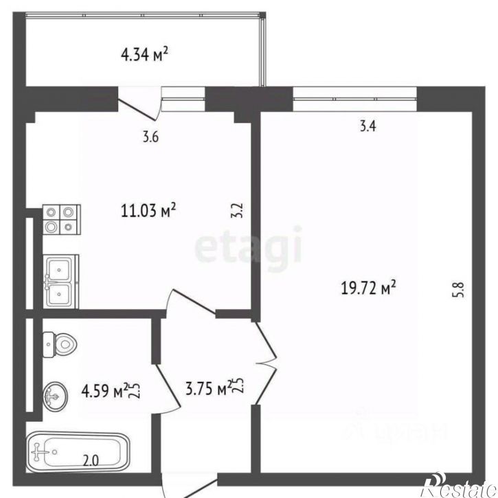 1-комн квартира ул им.9-го Мая, 76а,  д. 76а