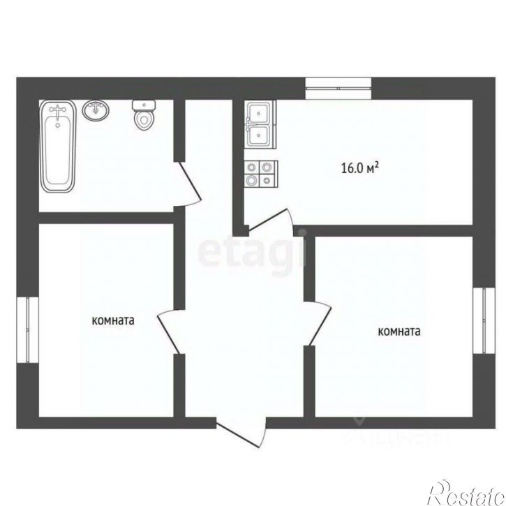 2-комн квартира проспект Ленина, 49,  д. 49