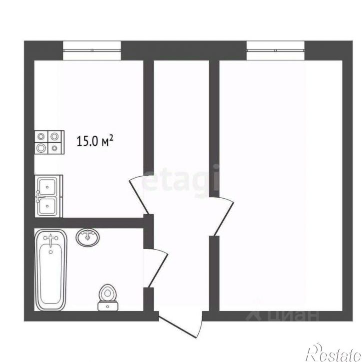 1-комн квартира проспект Ленина, 49,  д. 49