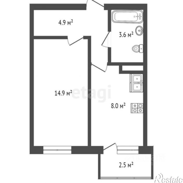 1-комн квартира проспект Победы, 38,  д. 38
