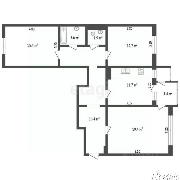 3-комн квартира улица 9-го Мая, 47Б,  д. 47Б