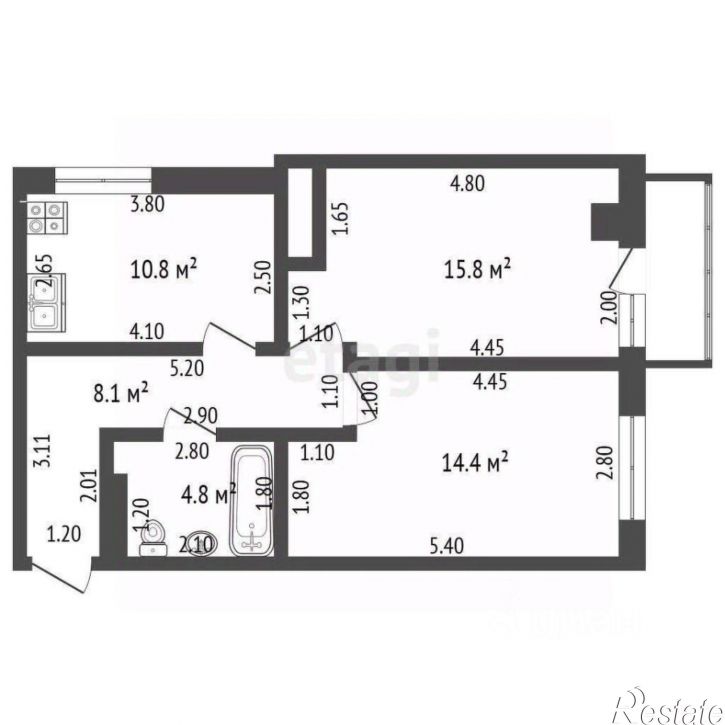 2-комн квартира пр-кт им.В.И.Ленина, 49,  д. 49