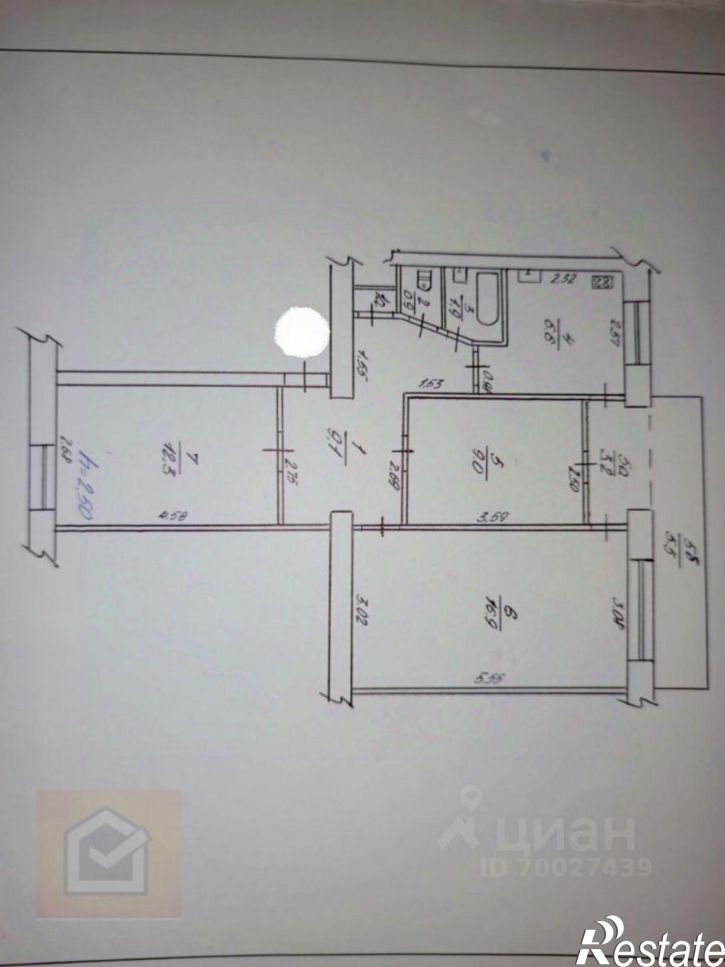 3-комн квартира ул Перекопская, 8,  д. 8