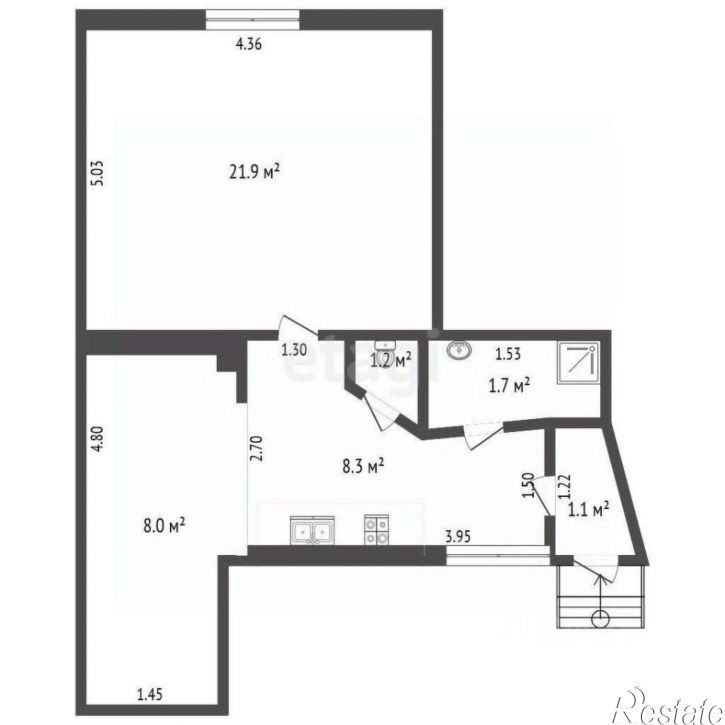 1-комн квартира ул Гоголя, 17А,  д. 17А