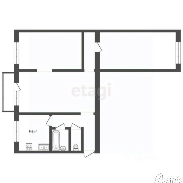 3-комн квартира улица 60-летия Октября, 22А,  д. 22А