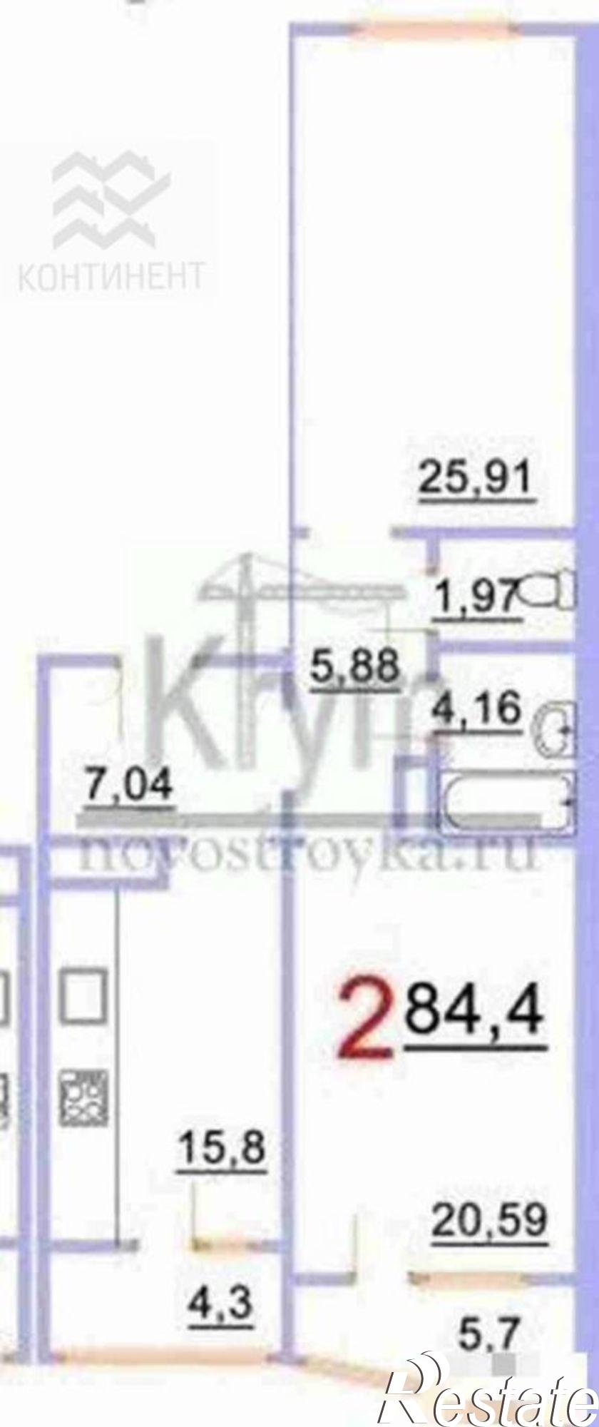 Купить квартиру за 11 850 000 рублей на проспект Победы, 91